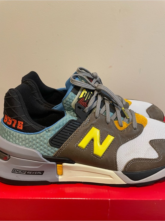 New Balance Other - New Balance Multicolor Sneakers with Bright Yellow N Logo
